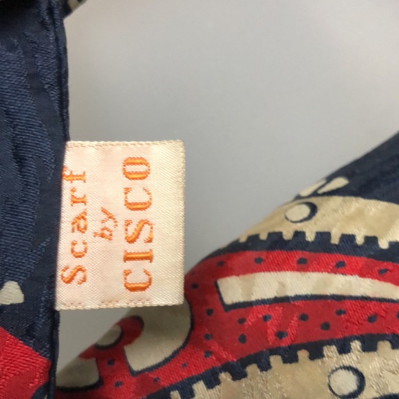 Opera Elegant Fringed Scarf by Cisco VTG 100% Silk. Double faced - Picture 3 of 7